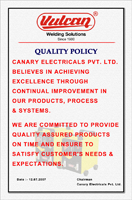 Quality Certificate – Canary Electricals